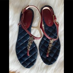 Chanel leather sandals